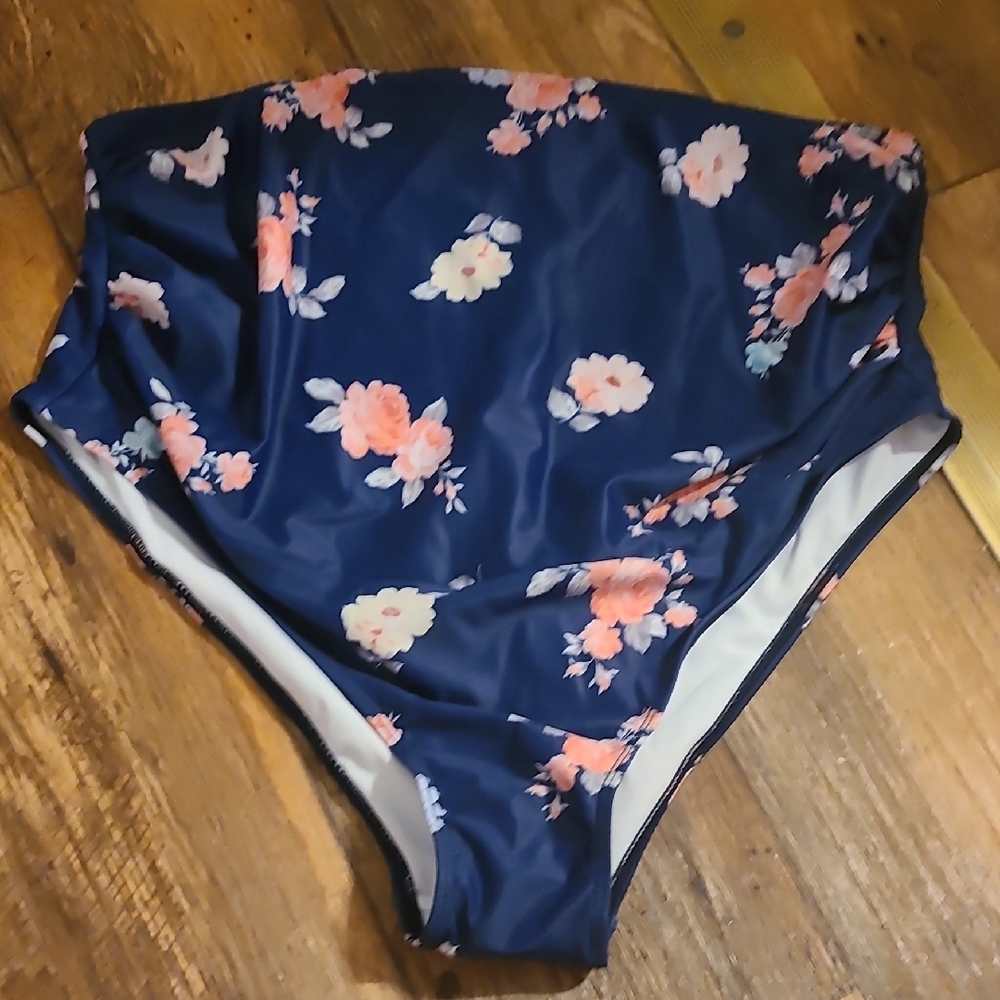 Floral High-Waisted Bikini Bottom